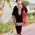 maroon heavy viscose velvet salwar suit set with heavy embroidery sequence work - designer party wear