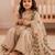 cream pure gmy silk with heavy embroidery sequence work - designer party wear