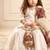off white pure gmy silk with heavy embroidery sequence work - designer party wear