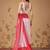 Pink bandhani printed georgette traditional saree with blouse piece