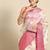 White woven cotton blend traditional saree with blouse piece
