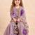 lavender pure gmy silk with heavy embroidery sequence work - designer party wear