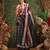 Black printed silk cotton ethnic saree with blouse piece