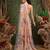 Beige printed cotton blend ethnic saree with blouse piece
