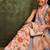 Beige printed cotton blend ethnic saree with blouse piece