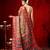 Grey printed cotton blend ethnic saree with blouse piece