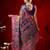 Multicolor printed cotton blend ethnic saree with blouse piece