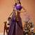 Purple woven silk blend ethnic saree with blouse piece