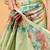 Green printed silk cotton ethnic saree with blouse piece