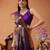 Purple woven silk blend ethnic saree with blouse piece