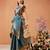 Teal woven silk blend ethnic saree with blouse piece