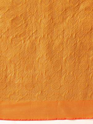 Mustard woven silk blend ethnic saree with blouse piece 5