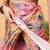 Pink printed silk cotton ethnic saree with blouse piece