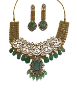 The royal emerald petal choker set