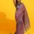 Pink printed art silk ethnic saree with blouse piece