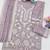 Lavender chiffon semi stitched suit with embroidery thread & khatli work