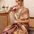 Purple woven tissue party wear saree with blouse piece