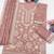 Peach chiffon semi stitched suit with embroidery thread & khatli work