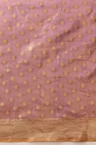 Purple woven tissue party wear saree with blouse piece