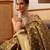 Grey woven tissue party wear saree with blouse piece