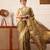 Grey woven tissue party wear saree with blouse piece