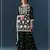 Black chiffon semi stitched suit with embroidery thread & khatli work
