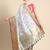 Grey printed art silk ethnic saree with blouse piece