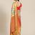 White woven art silk traditional saree with blouse piece