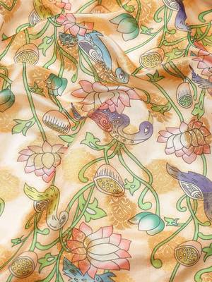 White woven art silk traditional saree with blouse piece 5