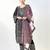 Maroon georgette semi stitched suit with embroidery coding & sequence work