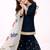 navy blue pure gmy silk with heavy embroidery sequence work - designer party wear