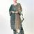 D green georgette semi stitched suit with embroidery coding & sequence work