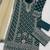D green georgette semi stitched suit with embroidery coding & sequence work