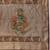 Brown woven pure cotton ethnic saree with blouse piece