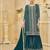 D green georgette semi stitched suit with embroidery coding & sequence work