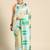 Blue woven pure cotton ethnic saree with blouse piece