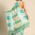 Blue woven pure cotton ethnic saree with blouse piece