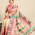 Pink woven pure cotton ethnic saree with blouse piece