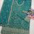 Blue faux georgette semi stitched suit with embroidery  & sequence work