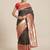 Black woven art silk traditional saree with blouse piece
