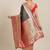 Black woven art silk traditional saree with blouse piece