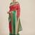 Red woven art silk traditional saree with blouse piece