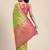 Green woven cotton blend traditional saree with blouse piece