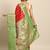 Red woven art silk traditional saree with blouse piece