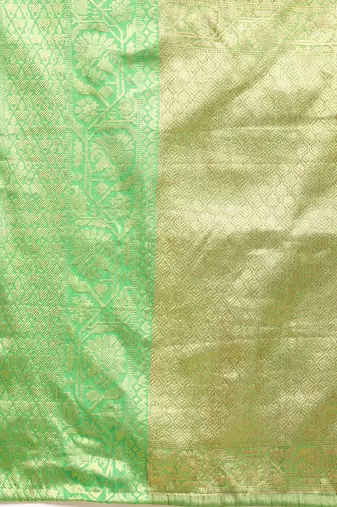 Red woven art silk traditional saree with blouse piece