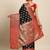 Black woven art silk traditional saree with blouse piece