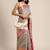 Grey woven cotton blend traditional saree with blouse piece