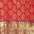 Red woven cotton blend traditional saree with blouse piece