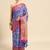 Blue woven art silk traditional saree with blouse piece