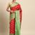 Red woven art silk traditional saree with blouse piece